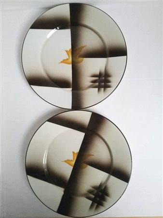 Angelo Simonetto (Venedig/Venezia 1906 - 1961) Set di due piatti, 1935 ca.;in...