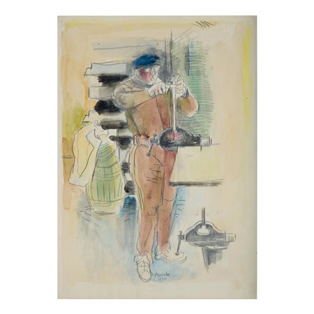 Gabriele Mucchi, Operaio meccanico