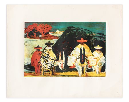 SALVATORE FIUME (1915-1997) - Messicani nella campagna, 1983