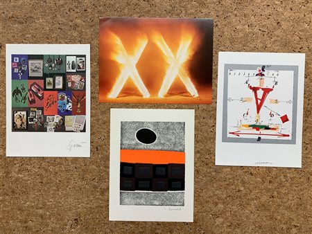 AUTORI VARI (BURDEN, SPOERRI, SPACAL E VELICKOVIC) - Lotto unico composto da 4 opere