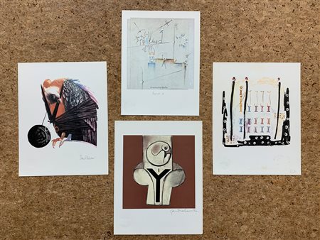 AUTORI VARI (TRUBBIANI, CASCELLA, PERICOLI E MELOTTI) - Lotto unico composto da 4 opere