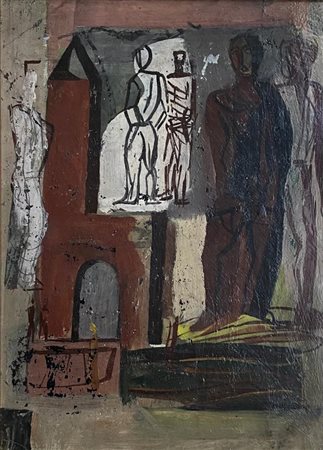 Mario Sironi “Composizione murale” databile anni ‘40