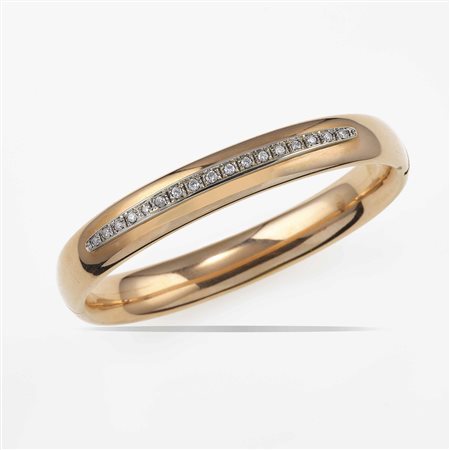 Bracciale rigido con piccoli diamanti