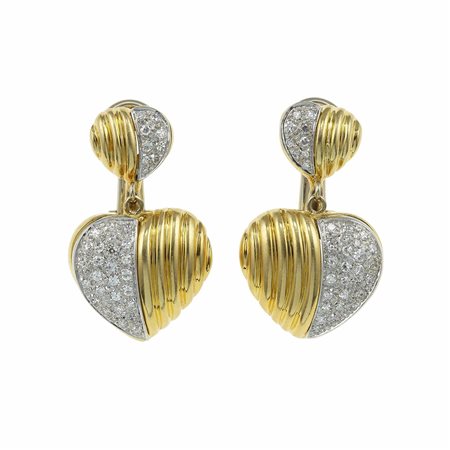 Orecchini con diamanti per ct 1.00 circa