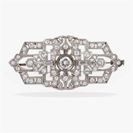 Spilla con diamanti di vecchio taglio