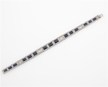 Bracciale con zaffiri e diamanti