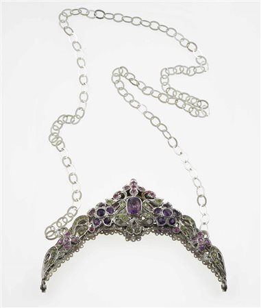 Chiusura da borsetta con quarzi multicolor