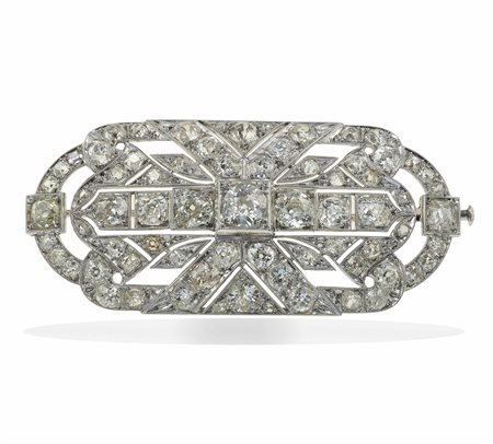 Spilla con diamanti di vecchio taglio
