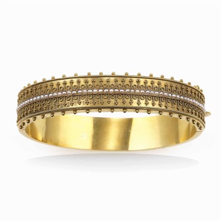 Bracciale rigido con piccole perle