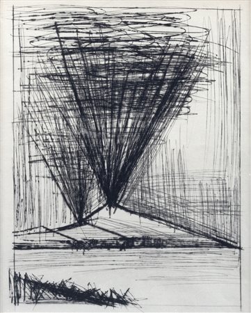 Bernard Buffet (Parigi  1928-Tourtour 1999)  - Naples - Vesuvio, 1959