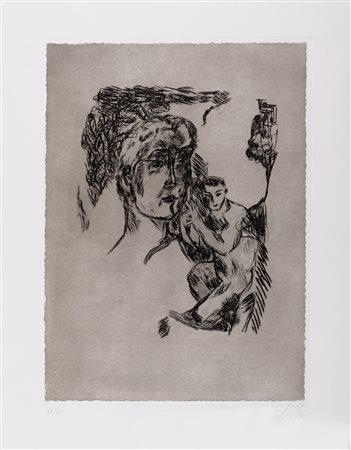 Sandro Chia (Firenze 1946)  - Volto grigio