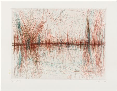 Antonio Corpora (Tunisi 1909-Roma 2004)  - L'Isar prima di sera