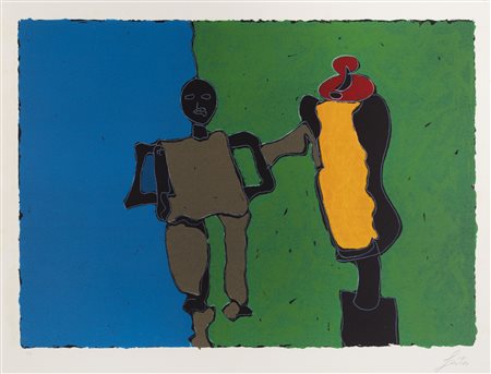 Tano Festa (Roma 1938-1988)  - Due figure