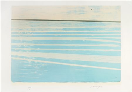 Piero Guccione (Scicli 1935-Modica 2018)  - Le linee del mare, 1973