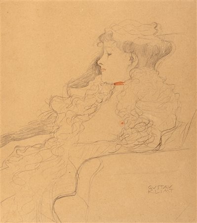 Gustav Klimt (Vienna 1862-Neubau 1918)  - Dalla serie Fünfundzwanzig Handzeichnungen, 1919