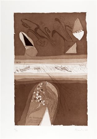 Gastone Novelli (Vienna 1925-Milano 1968)  - La famiglia: gravidanze incrociate, 1968