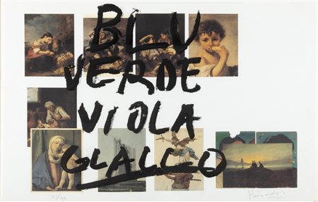 Jannis Kounellis (Pireo 1936-Roma 2017)  - Blu verde viola giallo, 1998