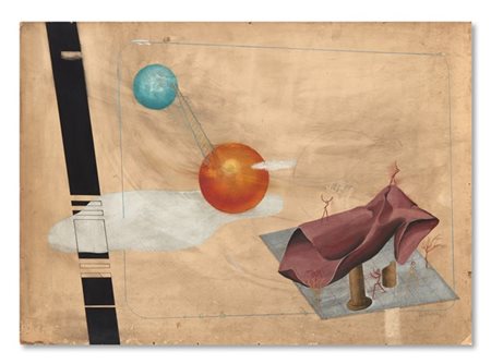 Mario Albano "Senza titolo" 1938
tempera e tecnica mista su cartoncino
cm 50x70