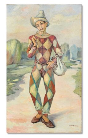 Alberto Martini "Il figliuol prodigo" 1939
olio su tela
cm 85,5x50
Firmato in ba