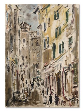 Filippo De Pisis "Bologna - Via Fossalta" 1940
olio su cartone telato
cm 70x50