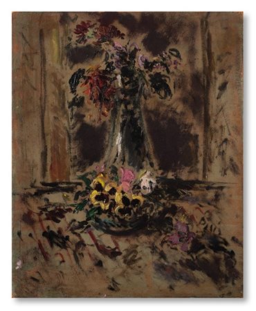 Filippo De Pisis "Fiori" fine anni '40
olio su cartone
cm 50,8x41,5
Firmato in b
