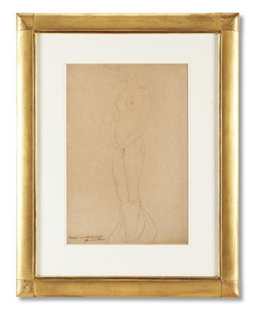 Gustav Klimt "Standing Nude" 1902
gessetto nero su carta
cm 45x31,6
iscrizione i