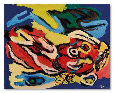 Karel Appel "Tombé" 1967
olio su tela
cm 65x81
Firmato in basso a destra 

Prove