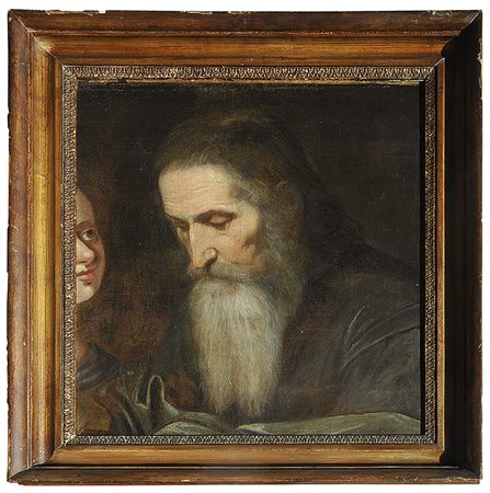 JAN LIEVENS. CERCHIA DI (1607-1674) Testa di vecchio Olio su tela 44,8x50,8...