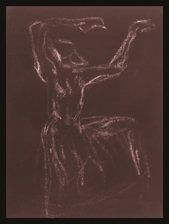 ARNOLD BÖCKLIN (1827-1901) Danza delle Tenebre 1878 ca. Gesso su carta prugna...