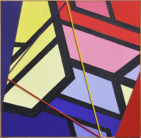 MARCOLINO GANDINI (1937) Senza titolo 1993 Tecnica mista su tavola 80x80 cm....