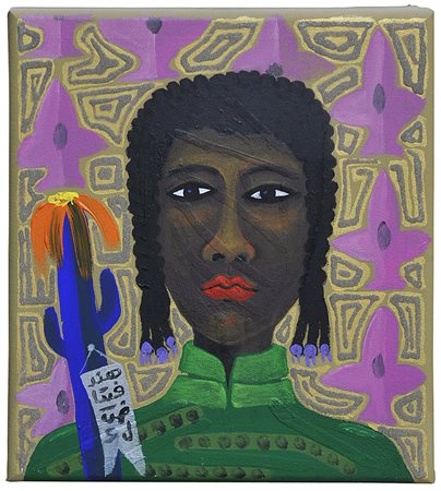 FATHI HASSAN (1957) San Manal 1998 Tecnica mista su tela 30,3x34,6 cm. Serie,...