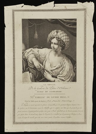 GUIDO RENI (1575–1642). DA La Sibilla Calcografia su carta 286x413 mm. Autore...