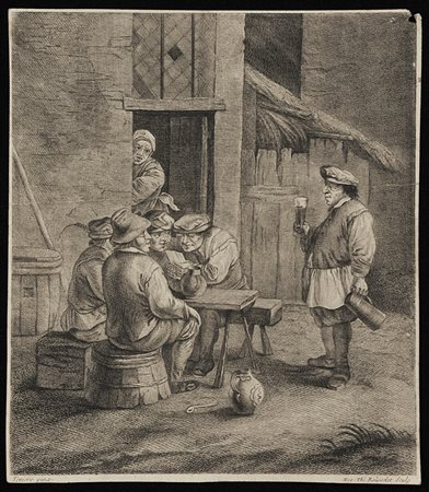 MAG. THÉ. ROUSSELET (FRANCIA, XIX SECOLO?) Di f ronte all'osteria (da David...