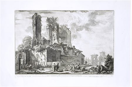 GIOVAN BATTISTA PIRANESI (1720-1778) Veduta dell'avanzo del Castello, che...