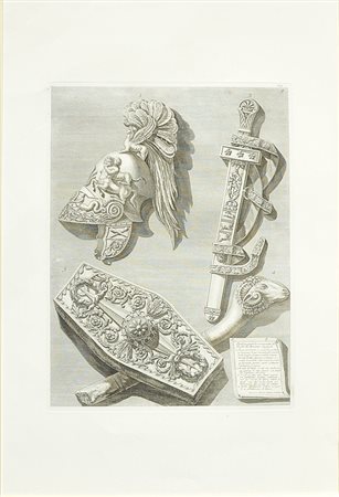 GIOVAN BATTISTA PIRANESI (1720-1778) Parti in grande restaurate dei Trofei di...