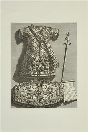 GIOVAN BATTISTA PIRANESI (1720-1778) Parti in grande restaurate dei Trofei di...