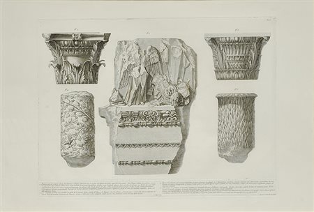 GIOVAN BATTISTA PIRANESI (1720-1778) Frammenti di marmo, Tav. VIII, 386...