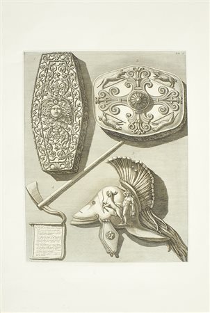 GIOVAN BATTISTA PIRANESI (1720-1778) Parti in grande restaurate dei Trofei di...