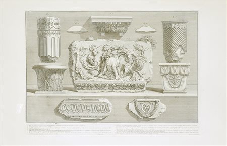 GIOVAN BATTISTA PIRANESI (1720-1778) Frammenti marmorei, Tav. VIII 381...