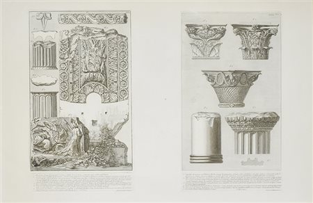 GIOVAN BATTISTA PIRANESI (1720-1778) Capitelli e cornici romane. Tavole 388 a...