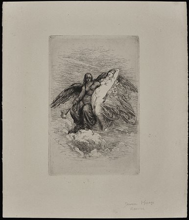 JOSEPH-VICTOR RANVIER (1832-1896) Denier Mirage 1868 Acquaforte su carta...