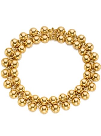 RENE' BOIVIN
Collier "Sablier" in oro giallo formato da due file di mezze sfere