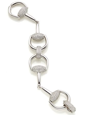 GUCCI
Bracciale "morsi" in oro bianco e diamanti per complessivi ct. 4,50 circa