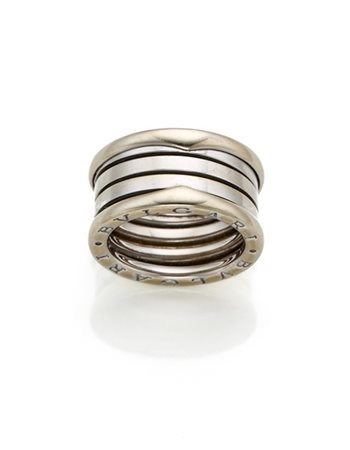 BULGARI
Anello a fascia in oro bianco, g 10,01 circa misura 12/52. Firmato e ma