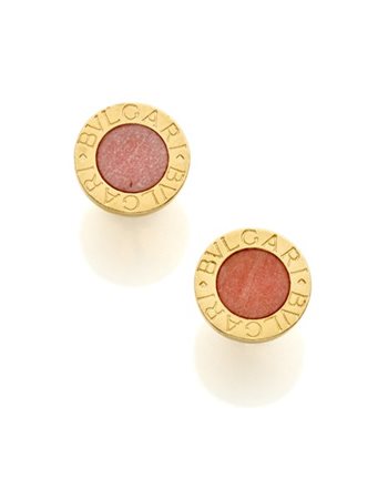 BULGARI
Orecchini Bulgari Bulgari a lobo in oro giallo e rodocrosite, g 6,67 ci
