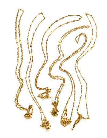 SALVADOR DALI'
Collezione "Genesis": sei catene in oro giallo scomponibili in g