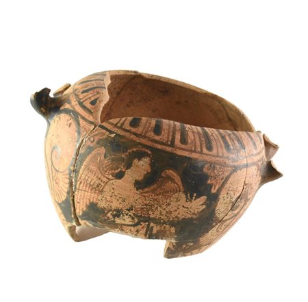 STAMNOS FALISCO DATAZIONE: IV sec. a.C. MATERIA E TECNICA: argilla figulina...