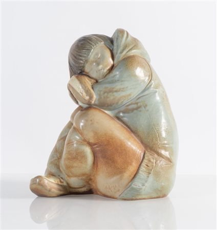 JUAN HUERTA MANIFATTURA LLADRÒ "Eschimese". Spagna, anni '70. Scultura in...