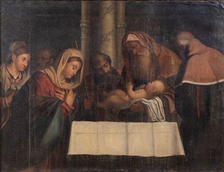 Maestro veneto della fine del XVI secolo. "Presentazione di Cristo al...