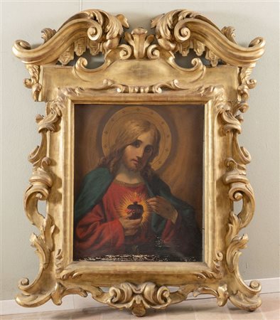 GIOVANNI PIANCASTELLI (Castel Bolognese 1845 - Bologna 1926) “Cristo”. Olio...